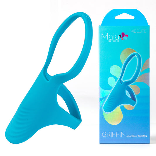 Maia GRIFFIN - Blue Silicone Cock Ring Blue - Club X