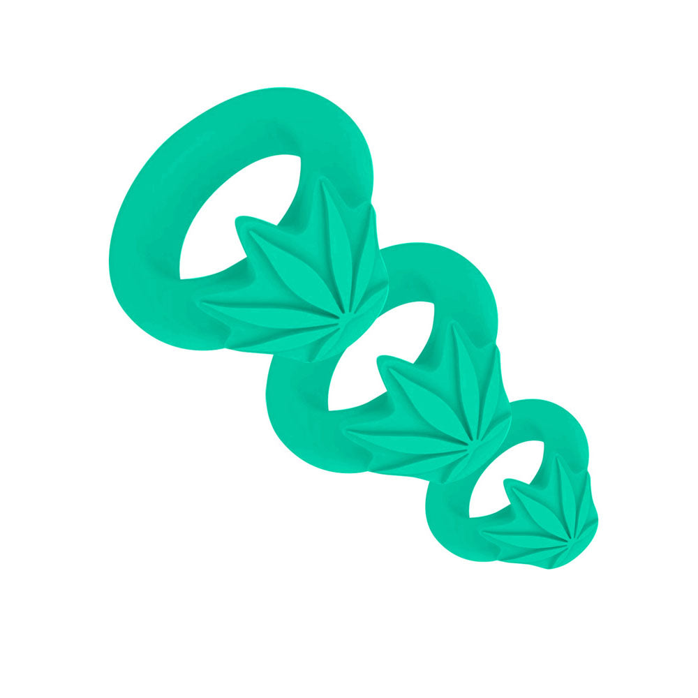 Maia HAZEY - Green Pot Leaf Cock Rings - Set of 3 Maia Toys