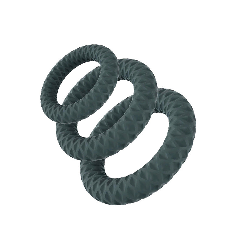 Maia ONYX - Grey Cock Ring Set - Set of 3 Sizes Maia Toys
