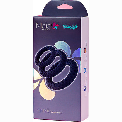 Maia ONYX - Grey Cock Ring Set - Set of 3 Sizes Maia Toys