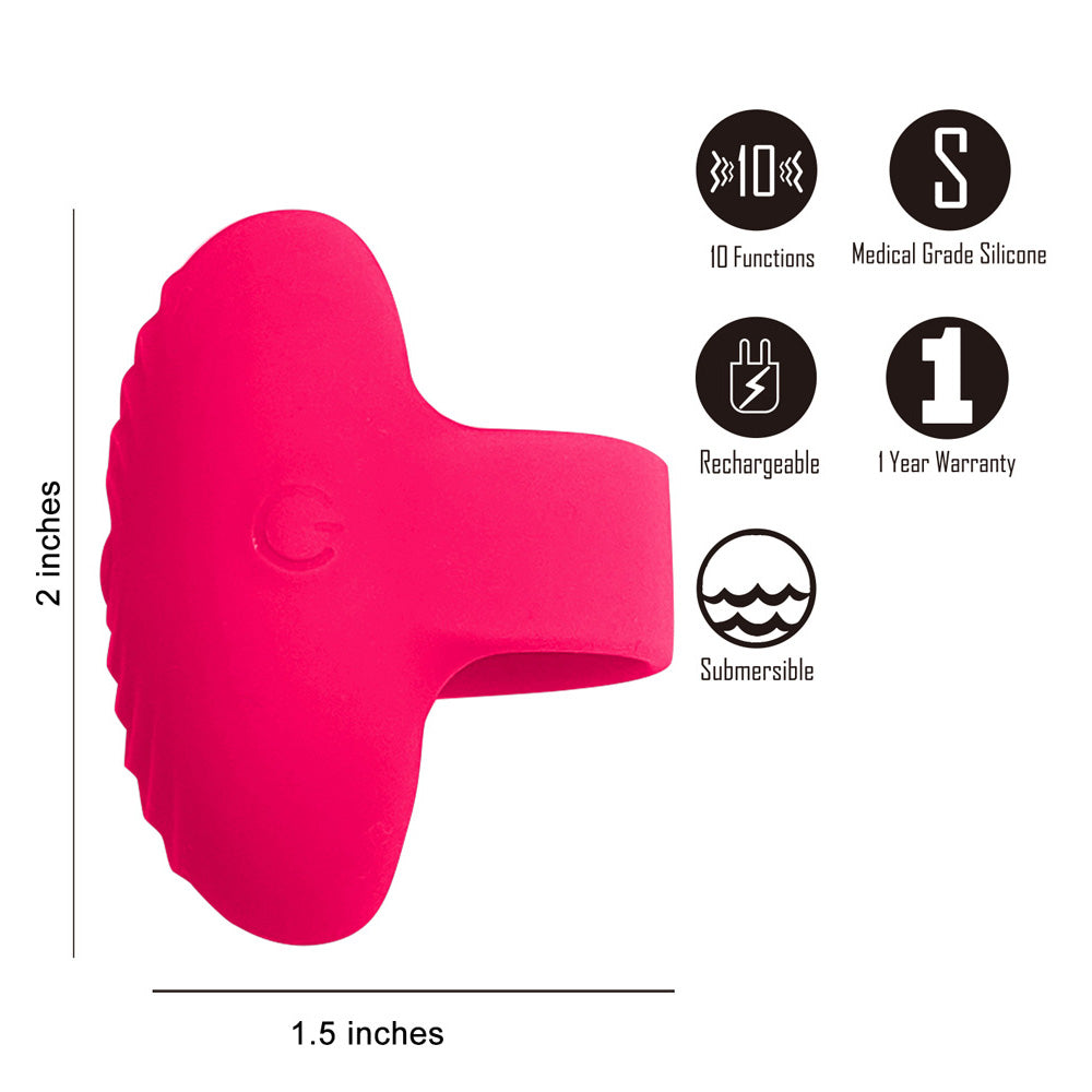 Maia RUBY - Pink USB Rechargeable Finger Stimulator Maia Toys