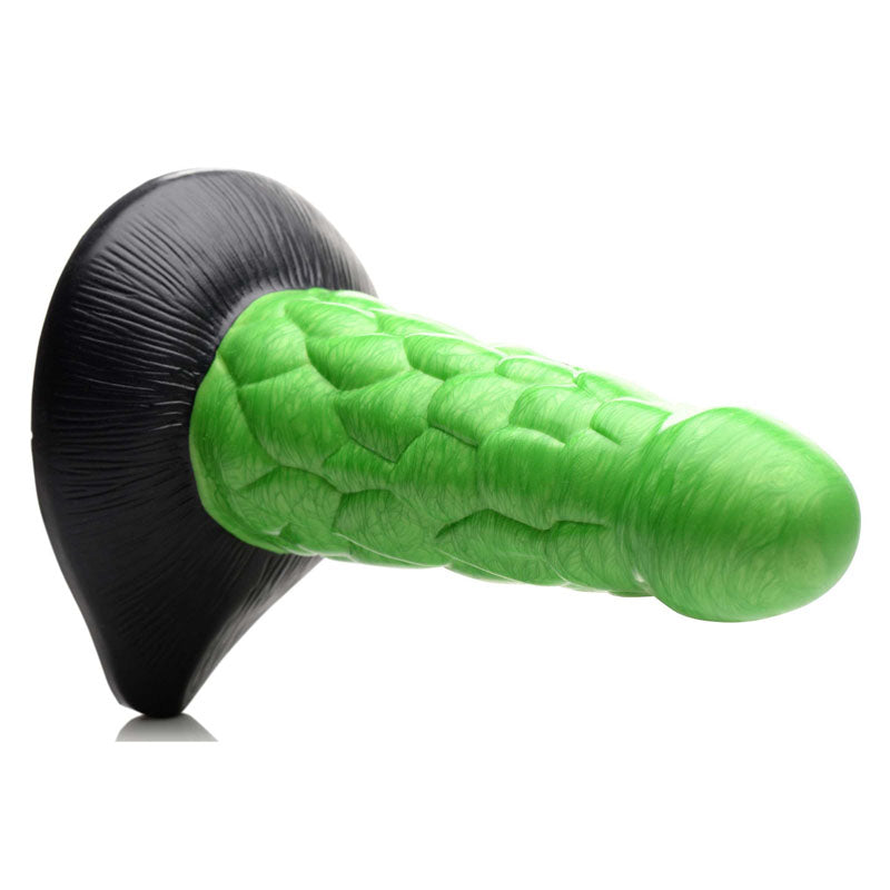 Creature Cocks Radioactive Reptile Thick Scaly Silicone Dildo - Green 19 cm Dildo XR Brands