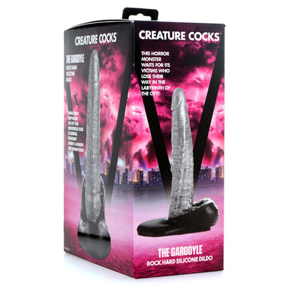 Creature Cocks The Gargoyle Rock Hard Silicone Dildo - Silver 23.6 cm Fantasy Dildo XR Brands