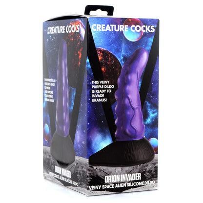 Creature Cocks Orion Invader Veiny Space Alien Silicone Dildo - Purple 18.4 cm Veiny Dildo XR Brands