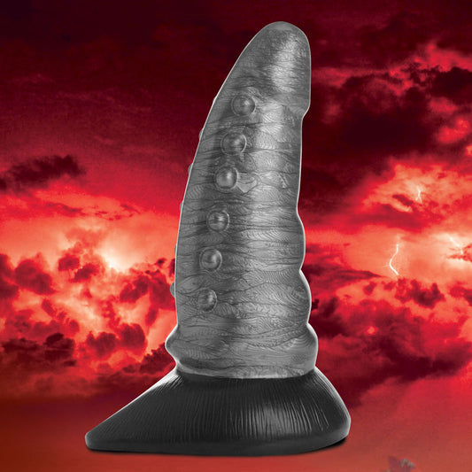 Creature Cocks Beastly Tapered Bumpy Silicone Dildo - Silver 21 cm Bumpy Dildo Silver - Club X