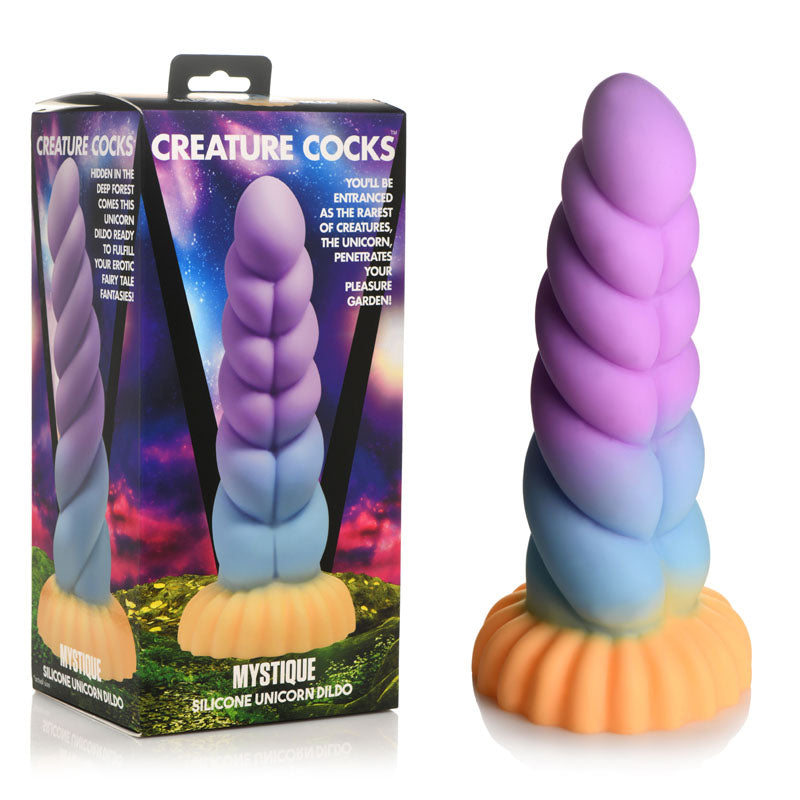 Creature Cocks Mystique Silicone Unicorn Dildo - Coloured 21 cm Fantasy Dildo XR Brands