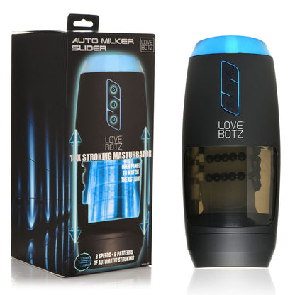 LoveBotz The Milker Slider 18X Stroking Masturbator - USB Rechargeable Stroking Masturbator XR Brands