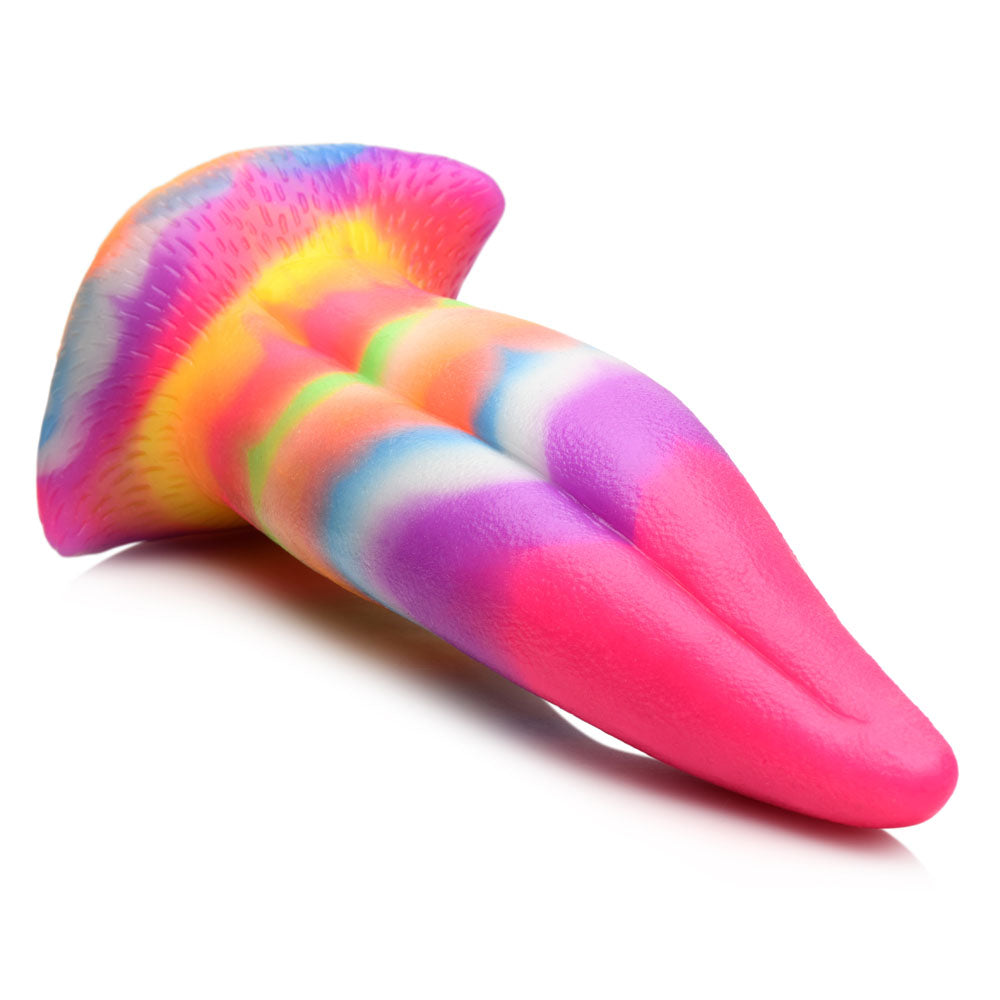 Creature Cocks Unicorn Kiss Silicone Dildo - Coloured 21.4 cm Fantasy Unicorn Tongue Dildo XR Brands