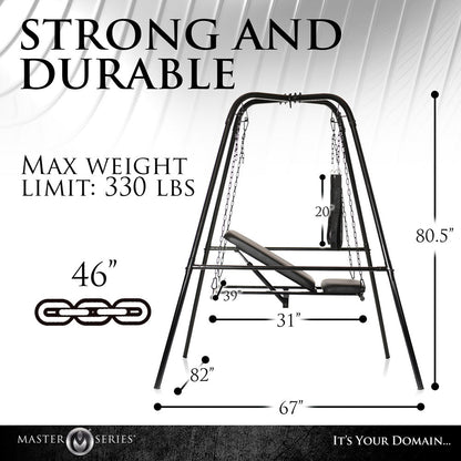 Master Series Throne - Adjustable Sex Sling with Stand XR Brands