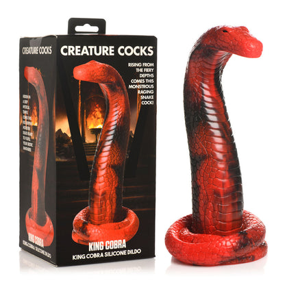 Creature Cocks King Cobra Silicone Dildo - Red 21.4 cm Fantasy Dildo Xr Brands