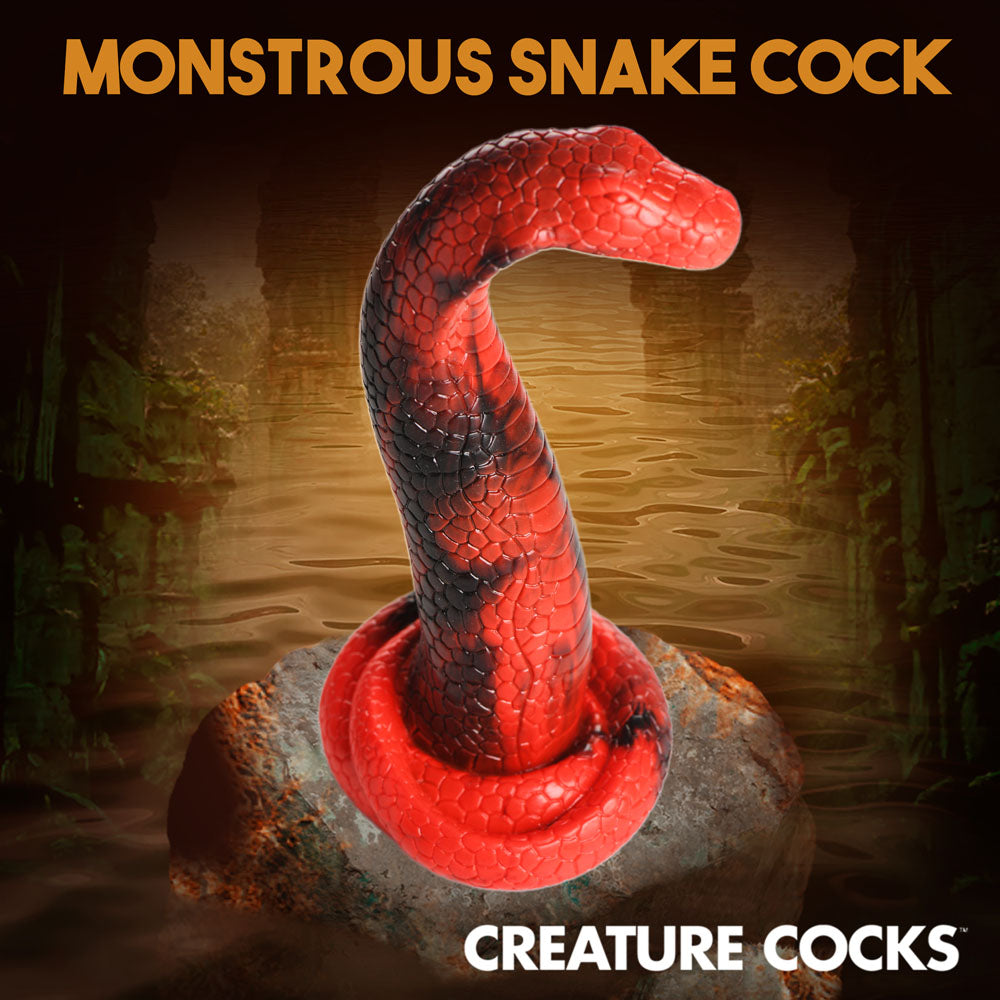 Creature Cocks King Cobra Silicone Dildo - Red 21.4 cm Fantasy Dildo Xr Brands