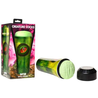 Creature Cocks Raptor Reptile Stroker - Green Fantasy Stroker Green - Club X