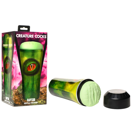 Creature Cocks Raptor Reptile Stroker - Green Fantasy Stroker Green - Club X