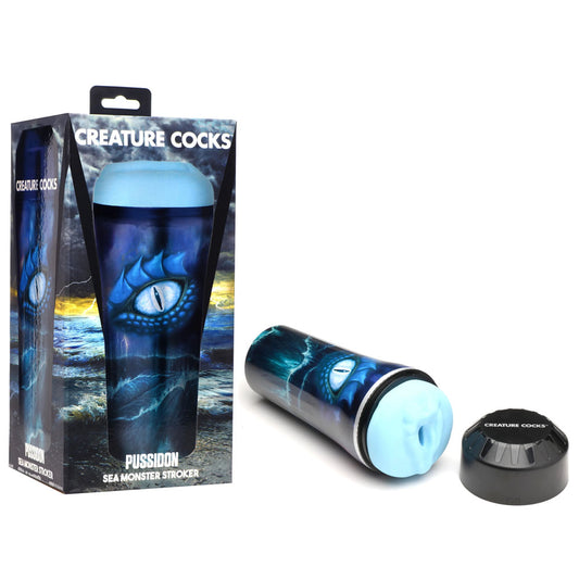 Creature Cocks Pussidon Sea Monster Stroker - Blue Fantasy Stroker Blue - Club X