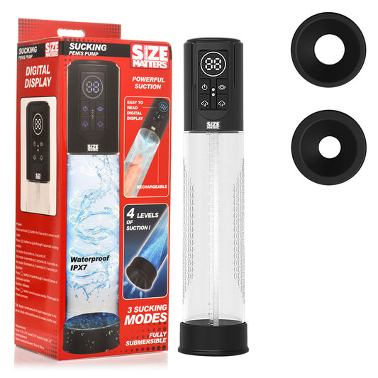 Size Matters Sucking Penis Pump - Clear USB Rechargeable Penis Pump Default Title - Club X