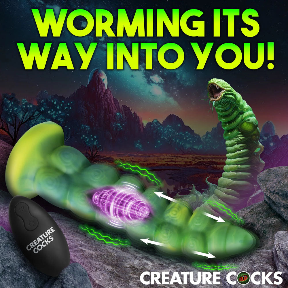 Creature Cocks Squirmer - Green 22.3 cm USB Rechargeable Thrusting Fantasy Dildo XR Brands