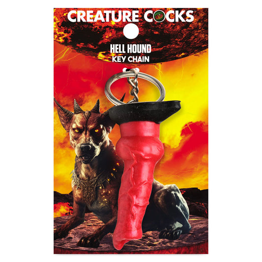 Creature Cocks Hell-Hound Keychain - Novelty Fantasy Dildo Keyring Coloured - Club X