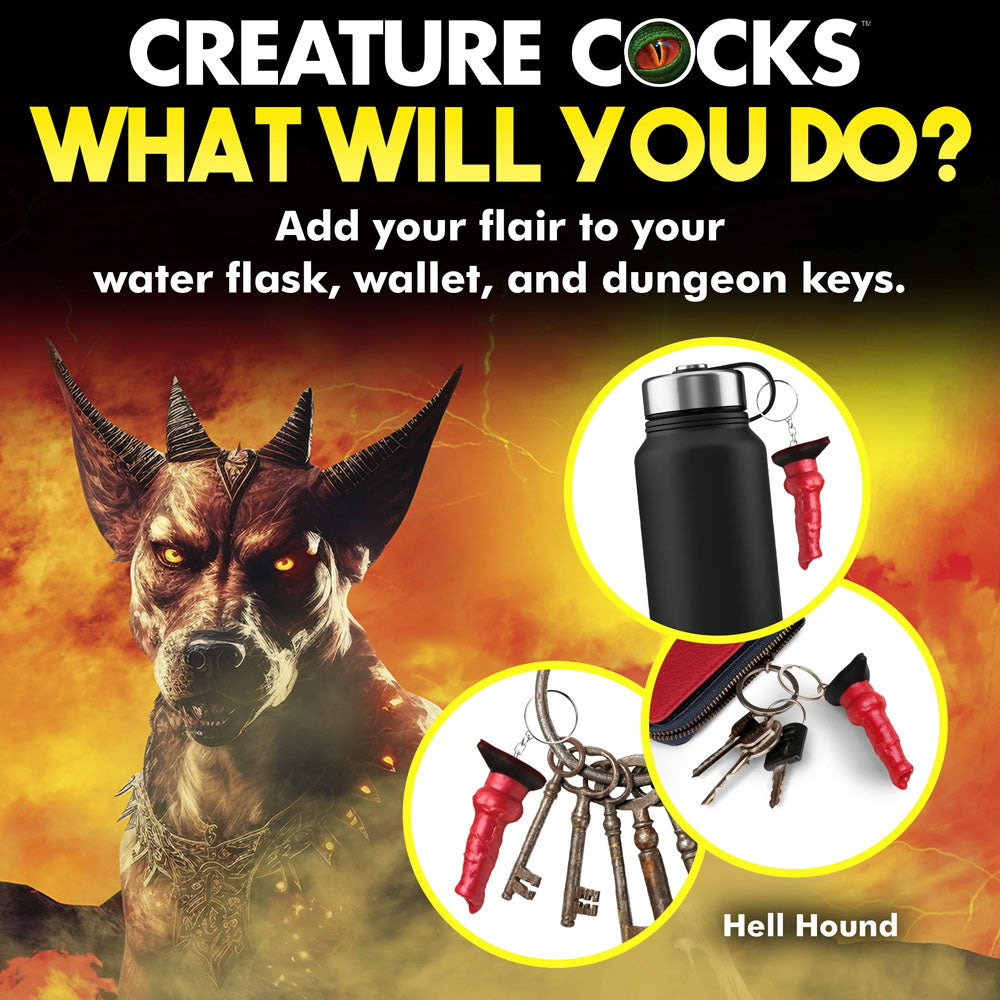 Creature Cocks Hell-Hound Keychain - Novelty Fantasy Dildo Keyring XR Brands