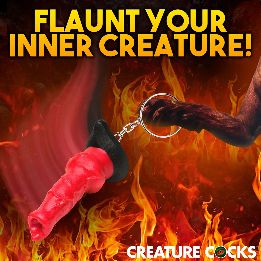 Creature Cocks Hell-Hound Keychain - Novelty Fantasy Dildo Keyring XR Brands