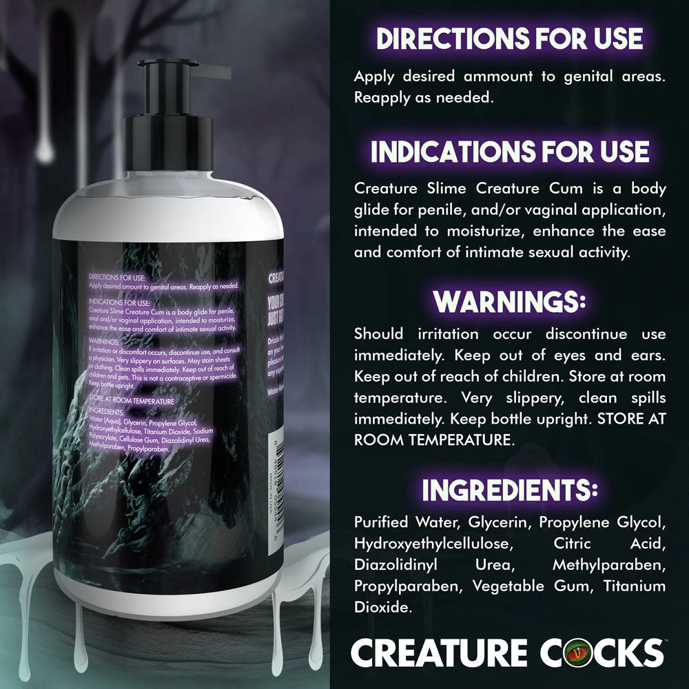 Creature Slime by Creature Cocks - Creature Cum - Cum Lubricant - 473 ml Pump Bottle XR Brands