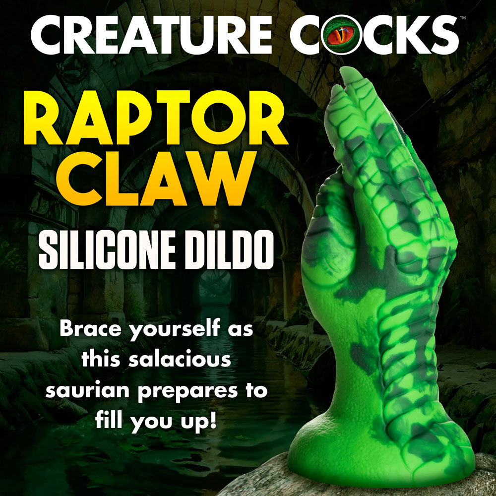 Creature Cocks Raptor Claw Fisting Silicone Dildo - Green 21.8 cm Claw Fantasy Dildo XR Brands