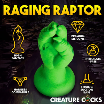 Creature Cocks Raptor Claw Fisting Silicone Dildo - Green 21.8 cm Claw Fantasy Dildo XR Brands