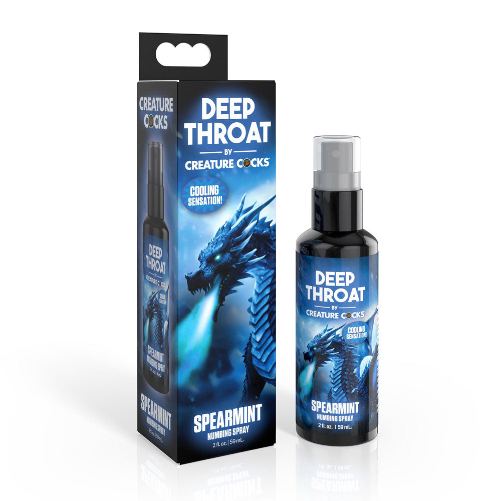 Creature Cocks Deep Throat Spray - Spearmint - Spearmint Flavoured Numbing Spray - 59 ml Spray XR Brands