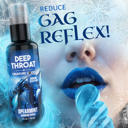 Creature Cocks Deep Throat Spray - Spearmint - Spearmint Flavoured Numbing Spray - 59 ml Spray XR Brands