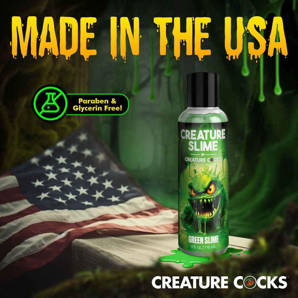 Creature Slime by Creature Cocks - Green Slime - Green Water Based Lubricant - 118 ml Bottle XR Brands