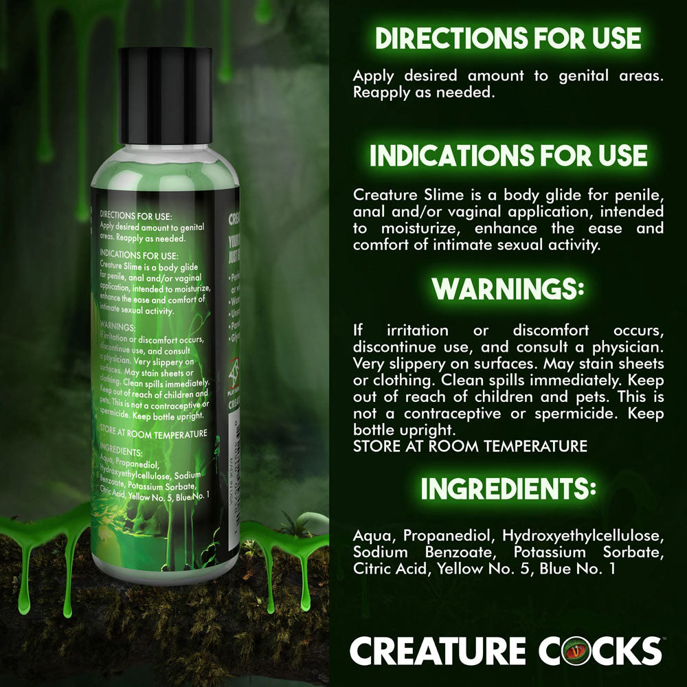 Creature Slime by Creature Cocks - Green Slime - Green Water Based Lubricant - 118 ml Bottle XR Brands