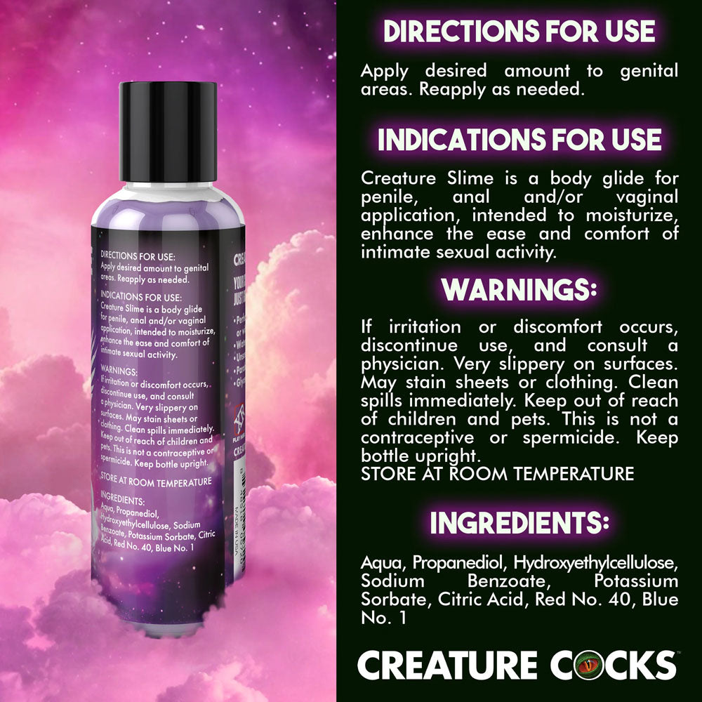 Creature Slime by Creature Cocks - Purple Slime - Purple Water Based Lubricant - 118 ml Bottle XR Brands