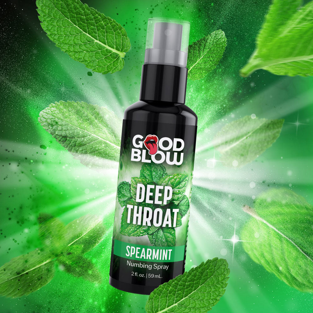 Good Blow Deep Throat Spray - Spearmint - Spearmint Flavoured Numbing Spray - 59 ml Spray XR Brands