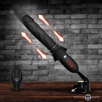 Master Series Ultimate Power Pounder - Black 30 cm USB Rechargeable Thrusting Vibrator XR Brands