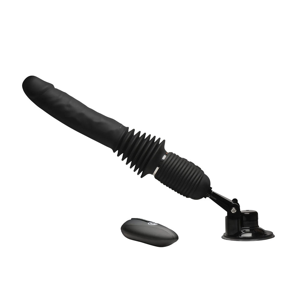 Master Series Ultimate Power Pounder - Black 30 cm USB Rechargeable Thrusting Vibrator XR Brands