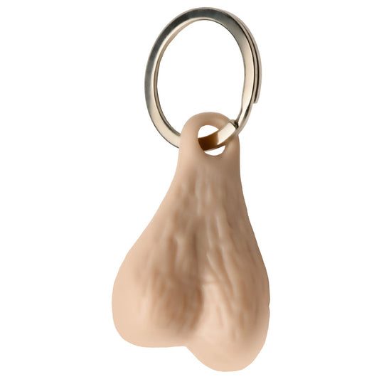 Big Ballers Nuts Keychain - Light - Novelty Keychain Flesh - Club X