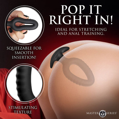 Master Series Pop Plugs - Black Anal Plug Trainer Set - Set of 3 Sizes
