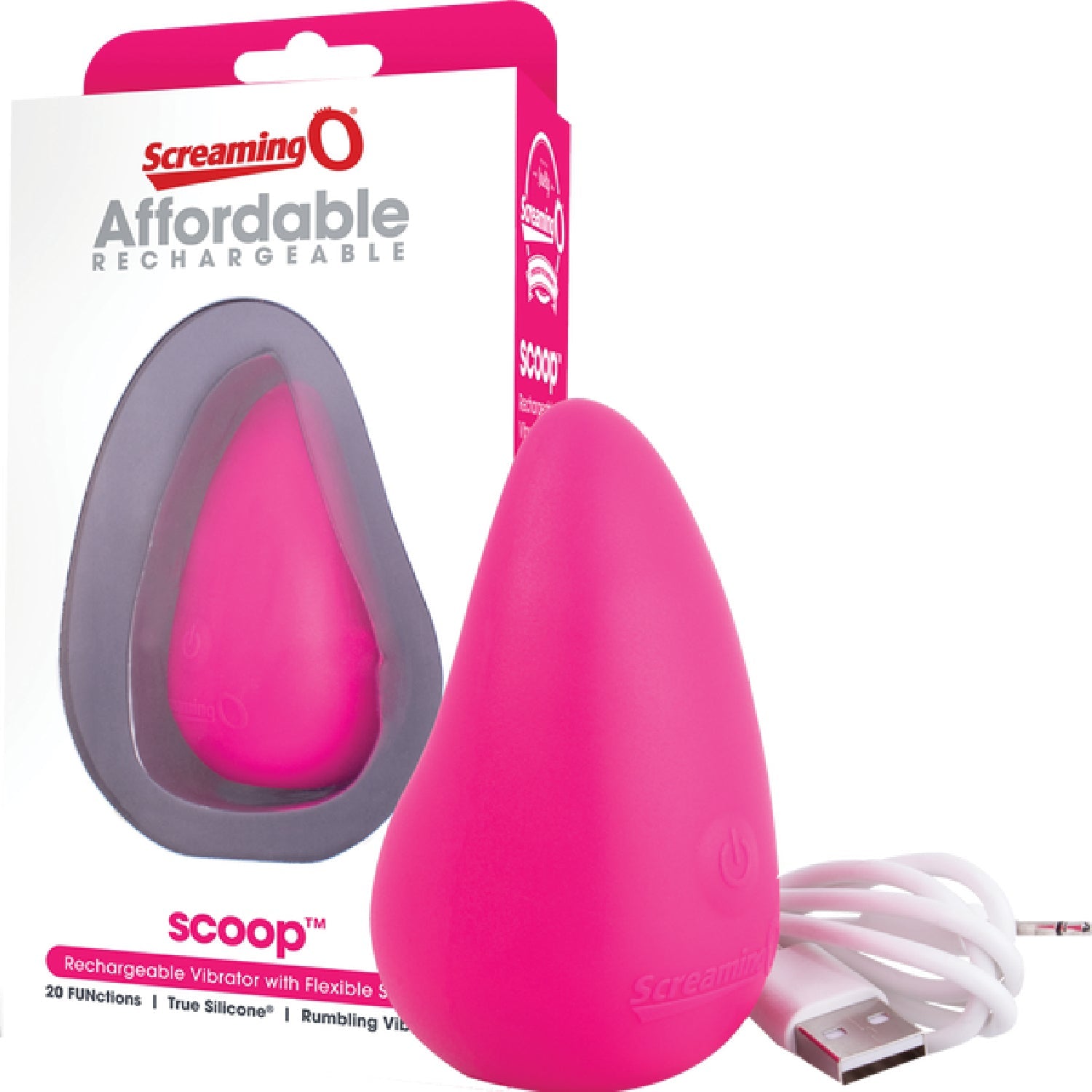 Screaming O Scoop Rechargeable Massager Pink - Club X