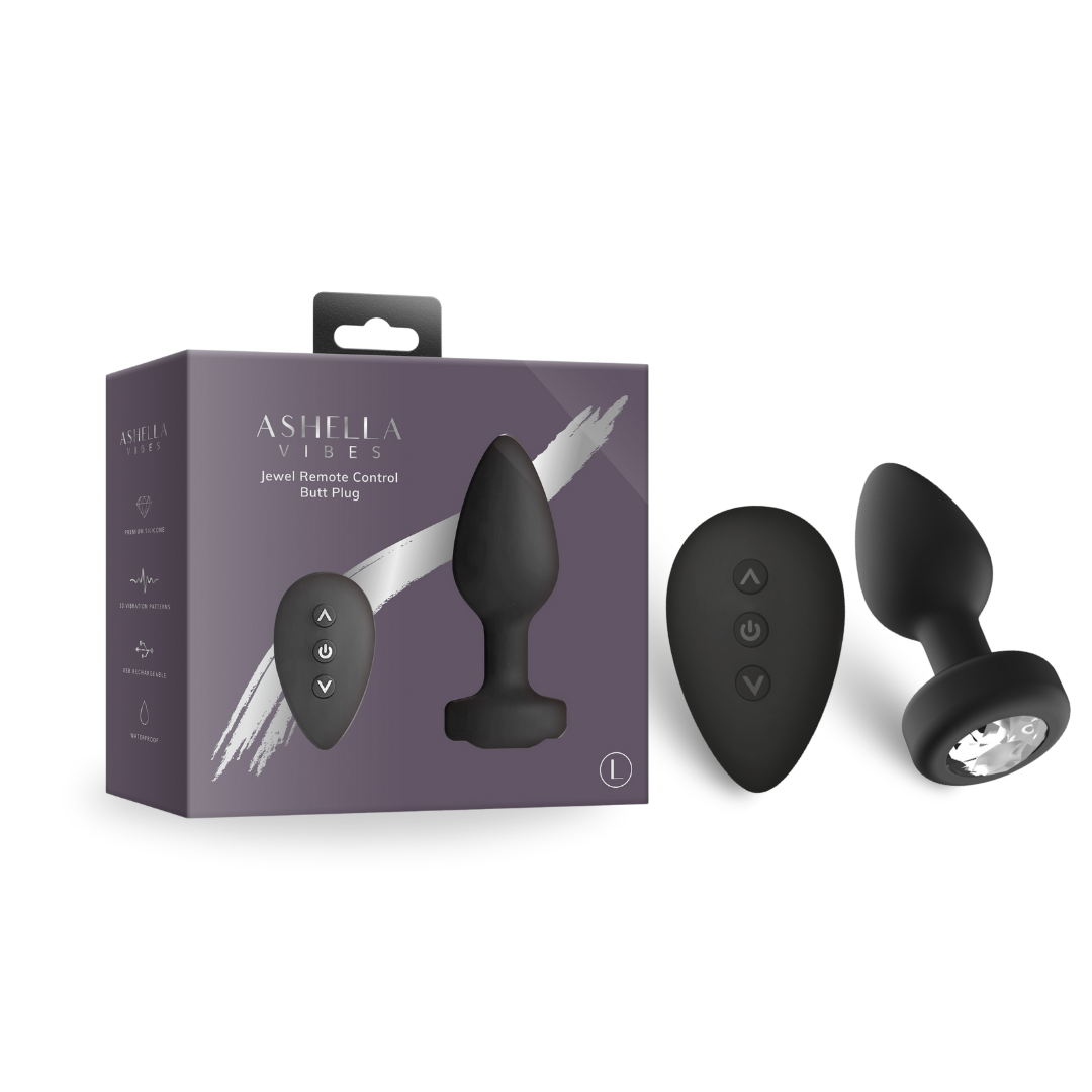 Ashella Vibes Jewel Remote Control Butt Plug Large  - Club X