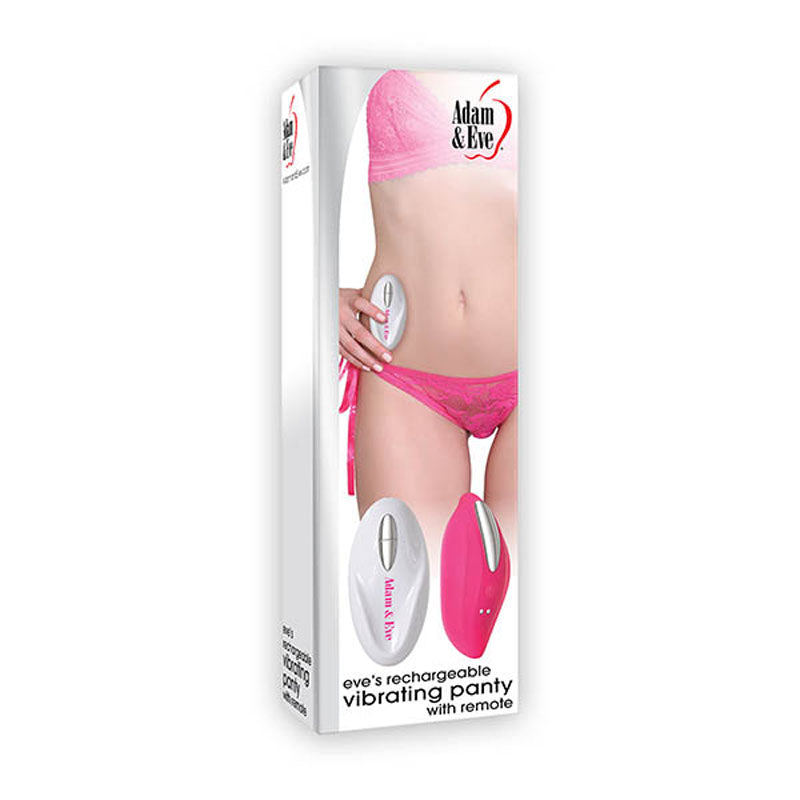 Adam & Eve Eve's Rechargeable Vibrating Panty With Remote - Pink Vibrating Panty with Remote Control Adam & Eve