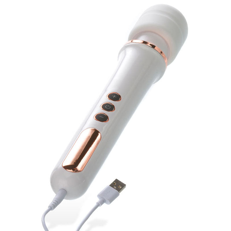 Adam & Eve Rechargeable Magic Massager - Rose Gold/White 33 cm USB Rechargeable Massager Wand Adam & Eve