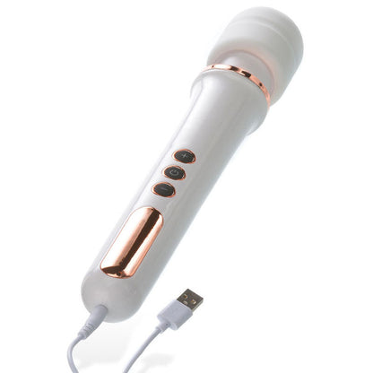 Adam & Eve Rechargeable Magic Massager - Rose Gold/White 33 cm USB Rechargeable Massager Wand Adam & Eve