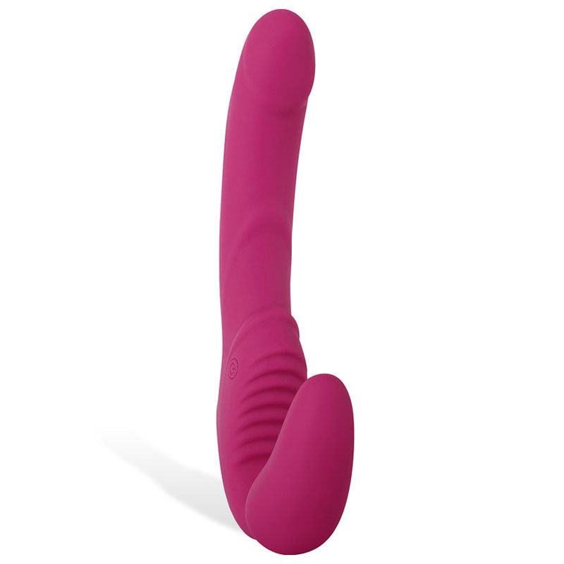 Adam & Eve Eve's Vibrating Strapless Strap-On - Pink 22 cm (8.75'') USB Rechargeable Strapless Strap-On Adam & Eve