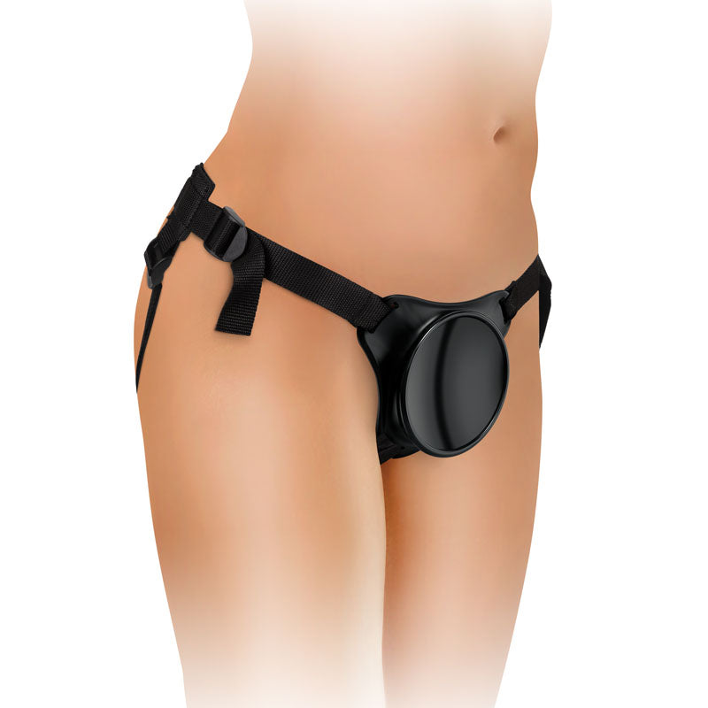 King Cock Elite Beginner's Body Dock Strap-On Harness - Black Adjustable Strap-On Harness (No probe included) Club X