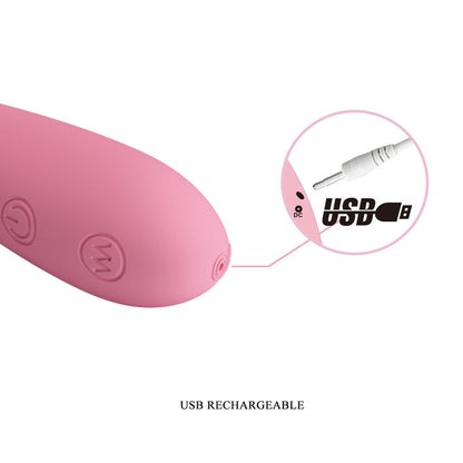 Party Up JOHN Flexible Vibe - Pink - Pink 16 cm USB Rechargeable Vibrator Party Up