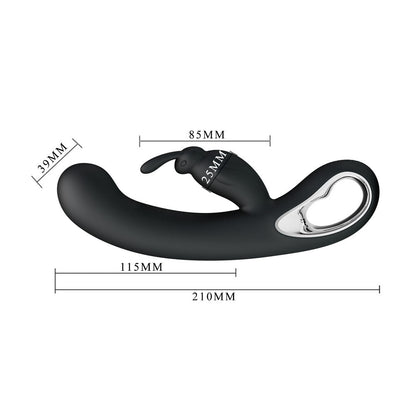 Party Up COLIN Rabbit Vibe - Black - Black 21 cm USB Rechargeable Rabbit Vibrator Party Up