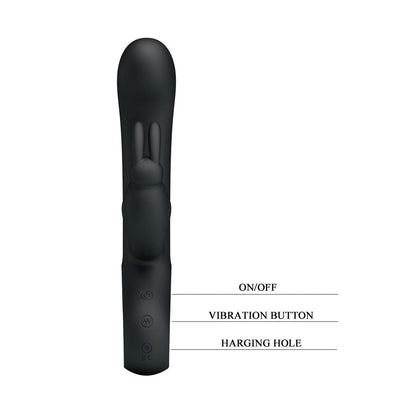 Party Up COLIN Rabbit Vibe - Black - Black 21 cm USB Rechargeable Rabbit Vibrator Party Up