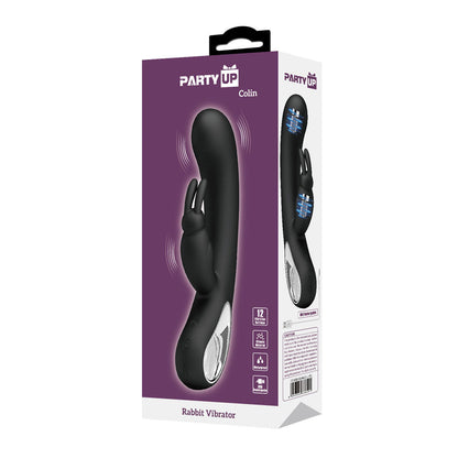Party Up COLIN Rabbit Vibe - Black - Black 21 cm USB Rechargeable Rabbit Vibrator Party Up