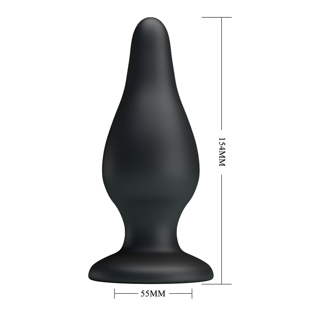 Party Up JEREMY Butt Plug - Black 15.4 cm Butt Plug Party Up