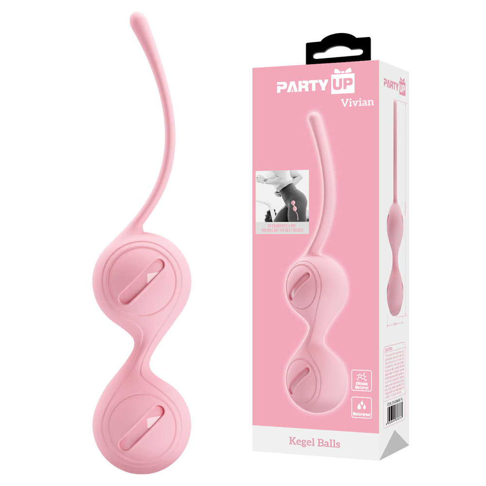 Party Up VIVIAN Kegel Balls - Pink - Pink Kegel Balls Pink - Club X