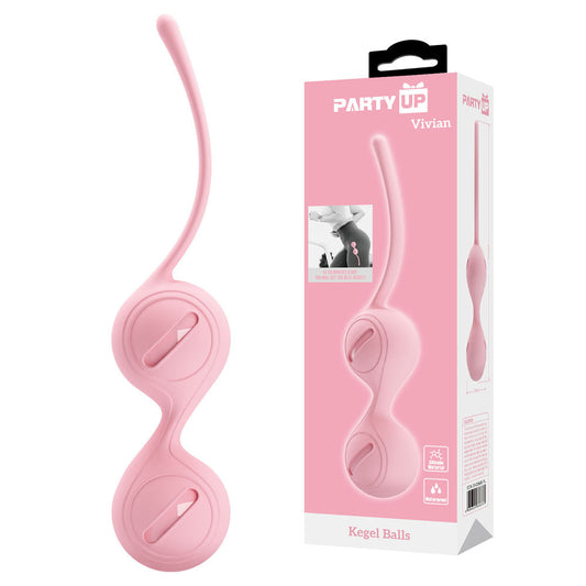 Party Up VIVIAN Kegel Balls - Pink - Pink Kegel Balls Pink - Club X